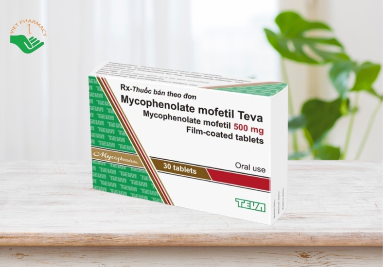 Thuốc Mycophenolate mofetil Teva dự phòng thải ghép cấp tính ở bệnh nhân ghép thận, tim hoặc gan dị thân