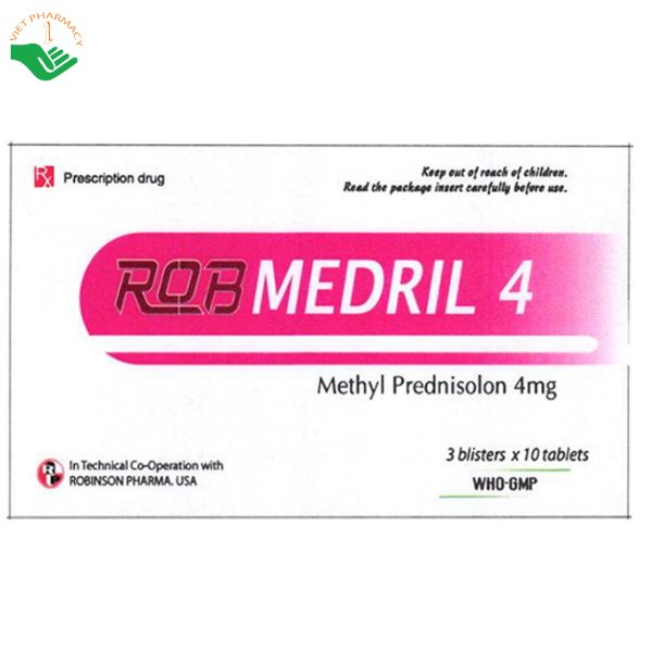 ROBMEDRIL 4 thuốc chống viêm, chống dị ứng và ức chế miễn dịch (Hộp 3 vỉ x 10 viên)
