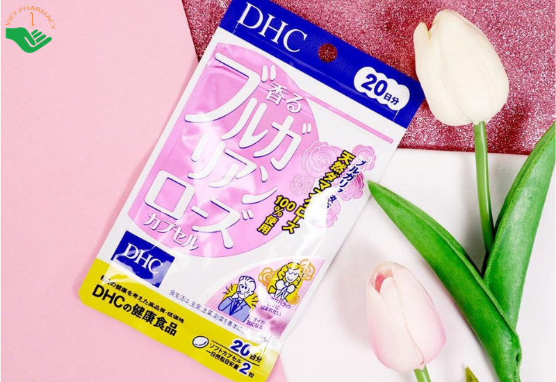 DHC Bulgarian Rose Capsule bổ sung vitamin E và dầu hoa hồng (20 viên)