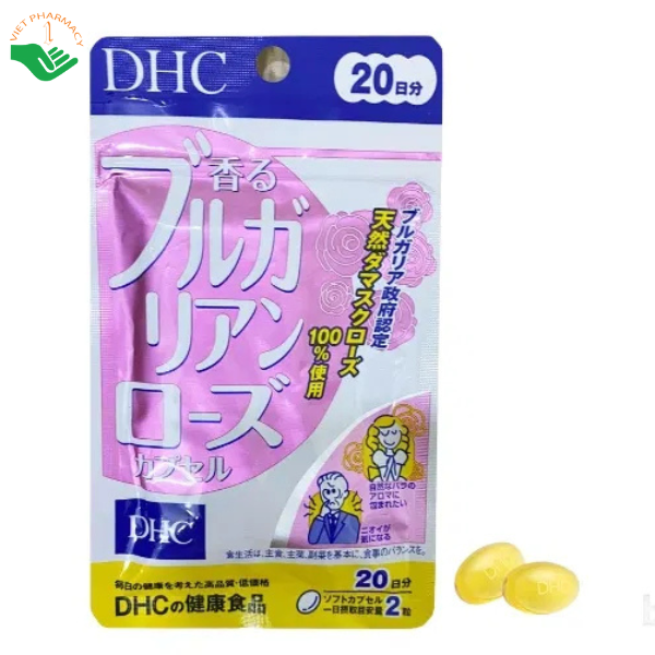 Thực phẩm bảo vệ sức khỏe DHC Bulgarian Rose Capsule lại hỗ trợ làm thơm tự nhiên (40 viên)
