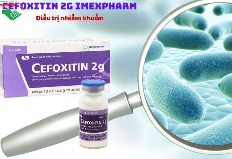 Thuốc Cefoxitin 2g điều trị các bệnh nhiễm khuẩn (Hộp 25 lọ x 2g)