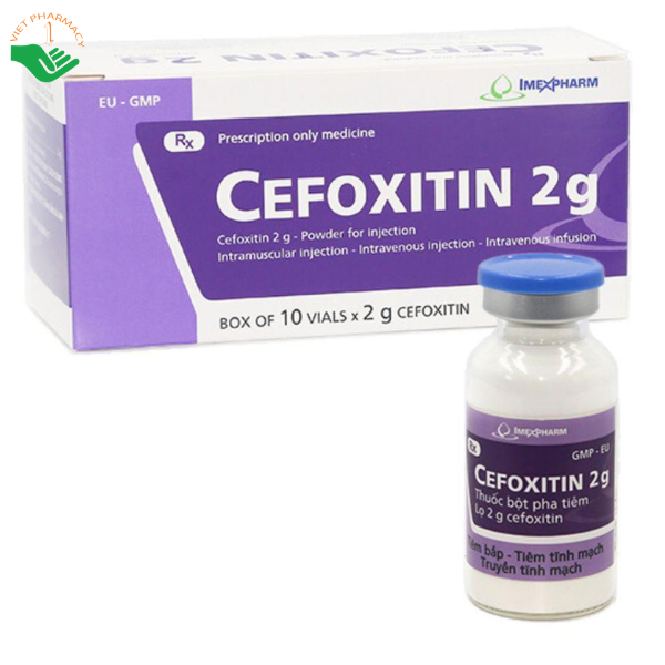 Thuốc Cefoxitin 2g điều trị các bệnh nhiễm khuẩn (Hộp 25 lọ x 2g)