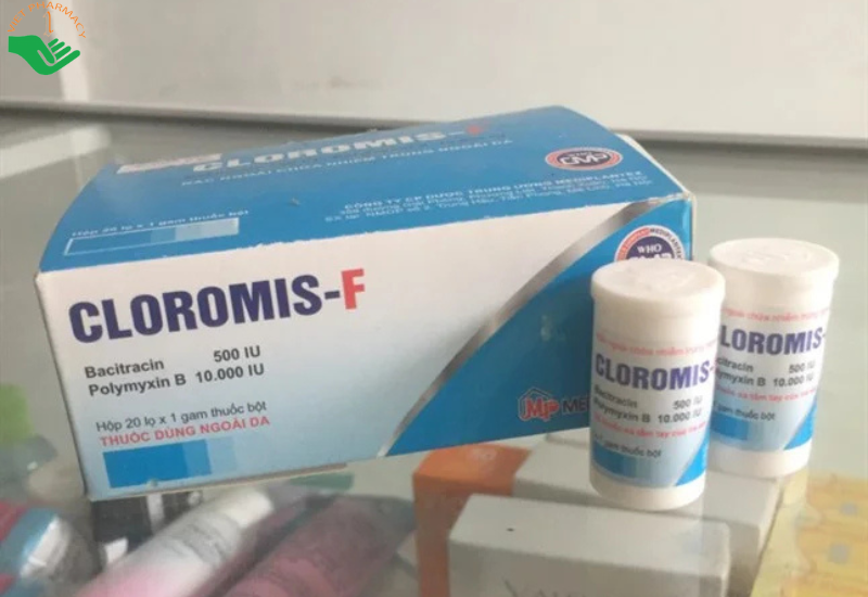Thuốc Cloromis-F điều trị và phòng ngừa nhiễm trùng vết thương (Hộp 20 lọ x 1g)