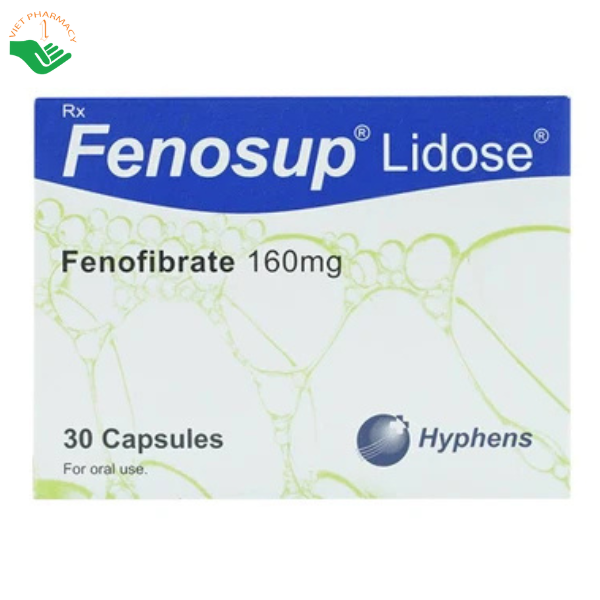 Thuốc Fenosup 160mg Hyphens điều trị cholesterol máu và triglycerid máu cao (3 vỉ x 10 viên)