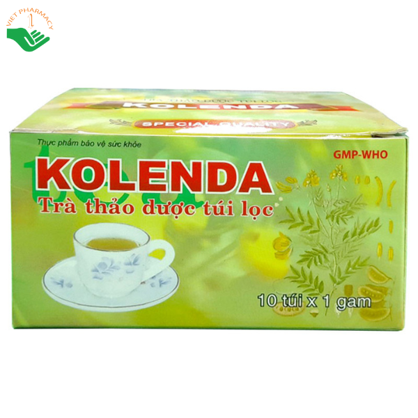 Trà thảo dược Túi lọc Kolenda, hỗ trợ nhuận tràng, tiêu tích trệ, thông đại tiện (Hộp 10 túi lọc)
