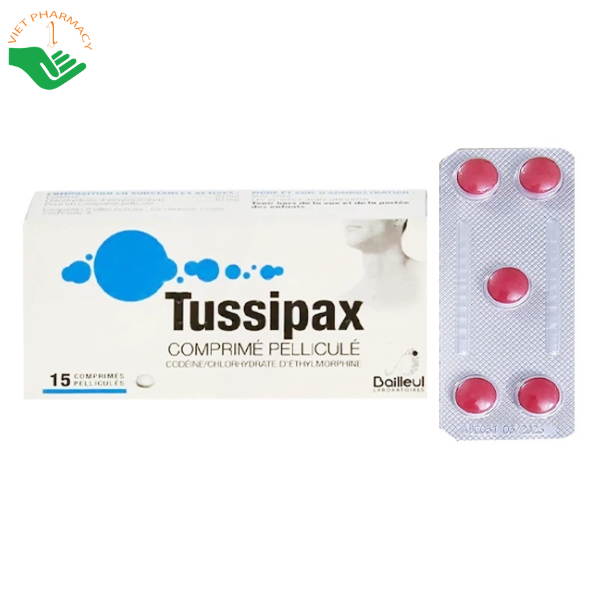 Tussipax Bailleul Laboratoires điều trị cơn ho khan ngắn (Hộp 3 vỉ x 5 viên)