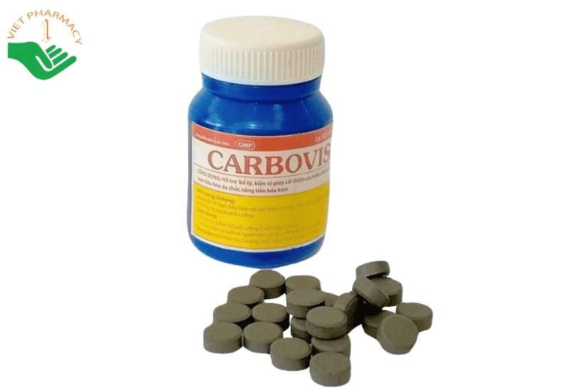 Viên uống Carbovis hỗ trợ bổ tỳ và giúp cải thiện các triệu chứng rối loạn tiêu hóa (Hộp 100 viên)
