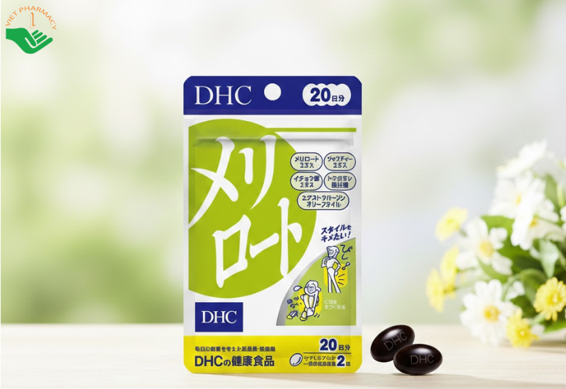 Viên uống DHC Melilot hỗ trợ giảm các triệu chứng đau, sưng, phù nề chân do suy dãn tĩnh mạch (40 viên)