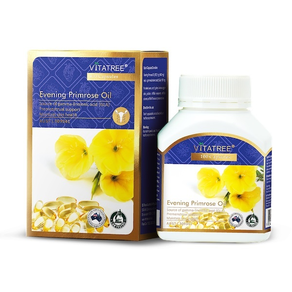 TPBVSK Vitatree Evening Primrose Oil hỗ trợ giảm triệu chứng của tiền kinh nguyệt (hộp 100 viên)