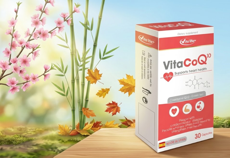 Viên uống Vita CoQ10 giúp tăng cường sức khỏe, giảm mệt mỏi (Hộp 30 viên)