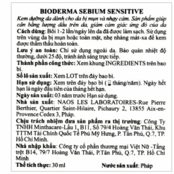 Kem dưỡng Sébium Sensitive Bioderma (Tuýp 30m)