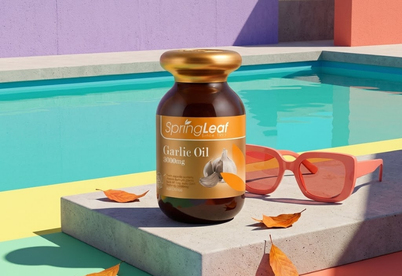 Viên Uống Tinh Dầu Tỏi SpringLeaf 3000mg giảm các triệu chứng cảm cúm (360 viên)