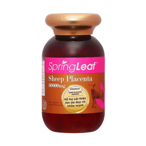 Viên Uống Nhau Thai Cừu SpringLeaf 60000mg cải thiện làn da khỏe mạnh, sáng mịn (120 viên)