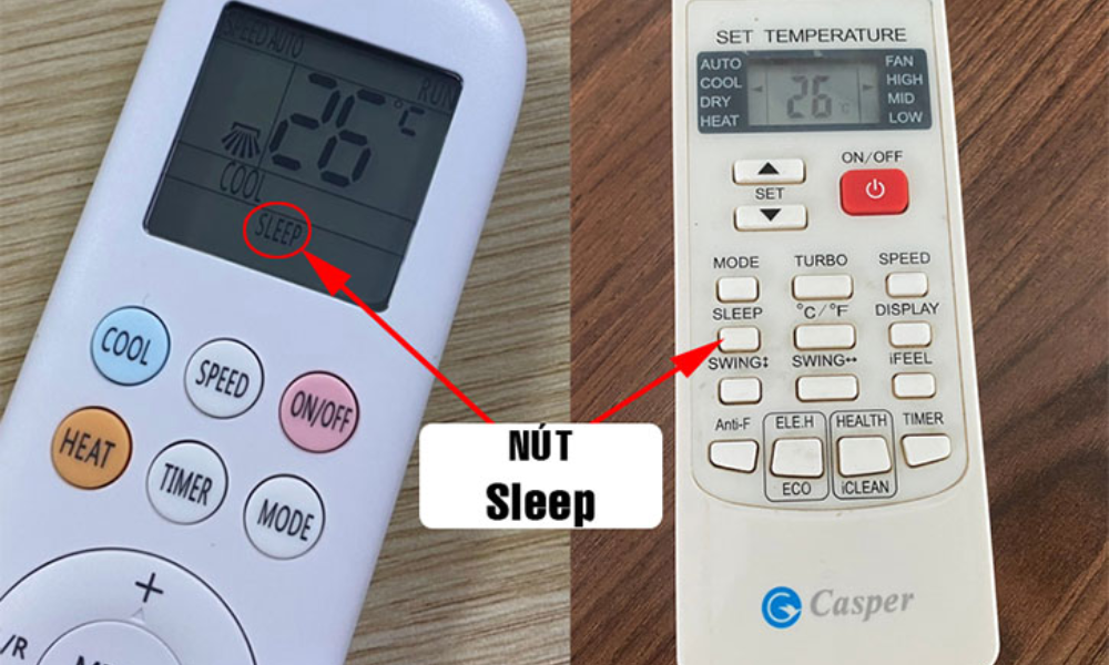 Kích hoạt chế độ Sleep hoặc hẹn giờ trên remote điều hòa để bảo vệ sức khỏe ban đêm