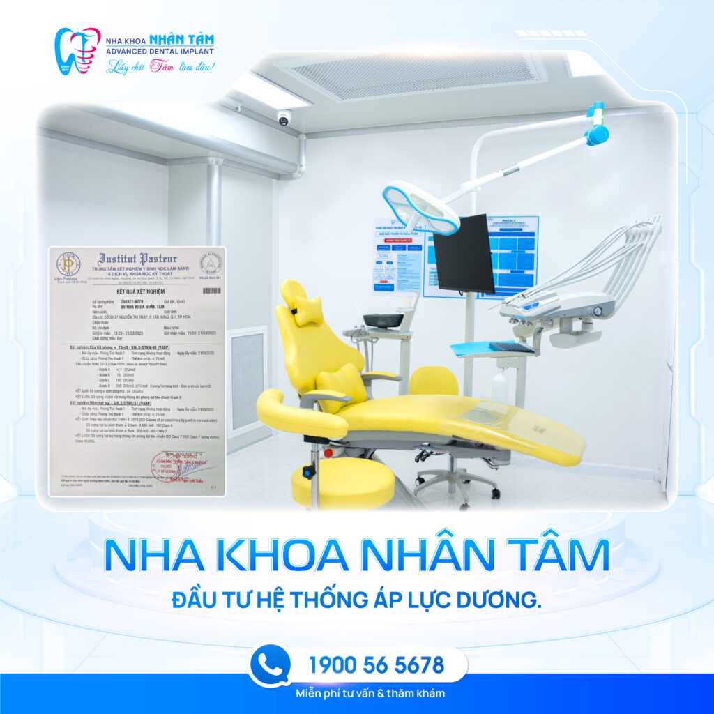 Nha khoa Nhân Tâm đầu tư hệ thống áp lực dương (Ảnh: Fanpage Nhân Tâm)