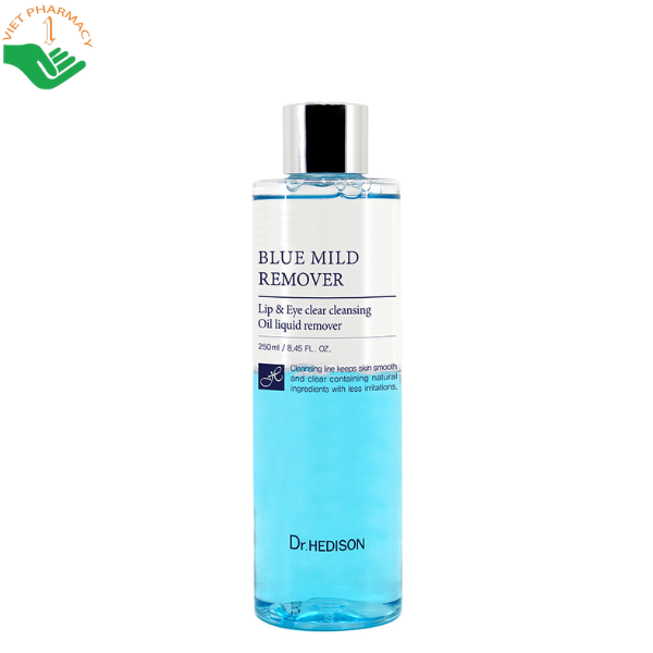 Dung dịch tẩy trang 2 thành phần Blue Mild Remover Dr.Hedison làm sạch sâu và duy trì độ ẩm cho da (Chai 250ml)