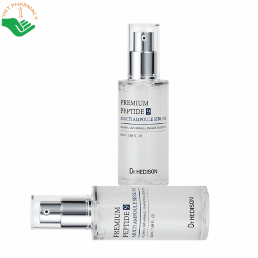 Tinh chất huyết thanh cao cấp 9 loại Peptide Premium Peptide 9 Multi Ampoule Serum Dr.Hedison giúp thúc đẩy tăng sinh collagen và trẻ hóa da (Chai 250ml)