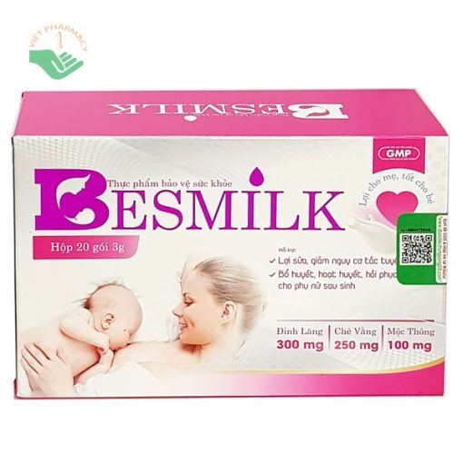 Besmilk-Hỗ trợ lợi sữa, giảm nguy cơ tắc tuyến sữa