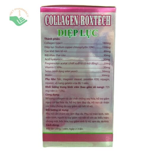 Viên uống Collagen Roxtech Diệp Lục
