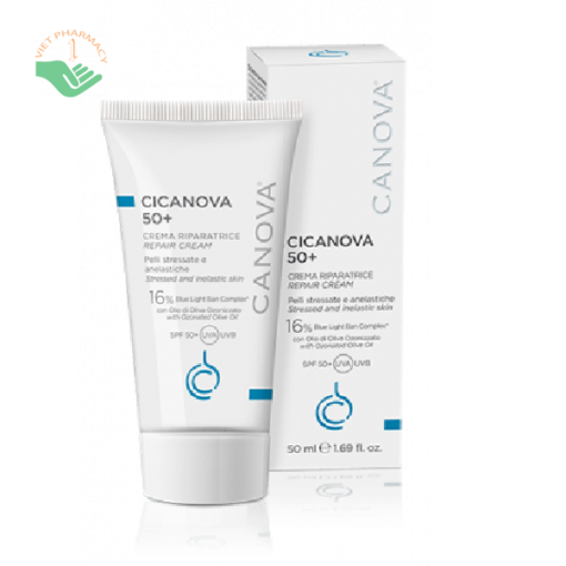 Kem sẹo ban ngày Canova Cicanova 50+ - Crema Riparatrice/ Repair Cream 50ml