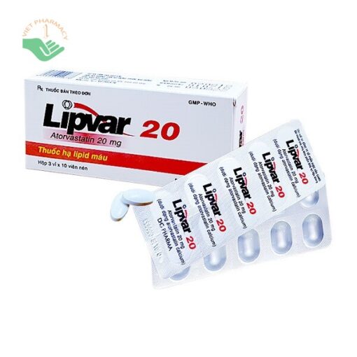 Thuốc hạ lipid máu Lipvar 20