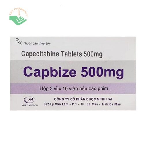 Thuốc điều trị ung thư Capbize 500mg