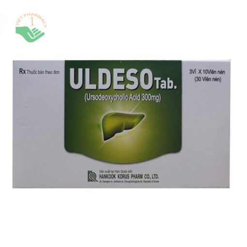 Thuốc điều trị nghẽn ống mật và túi mật Uldeso Tab.
