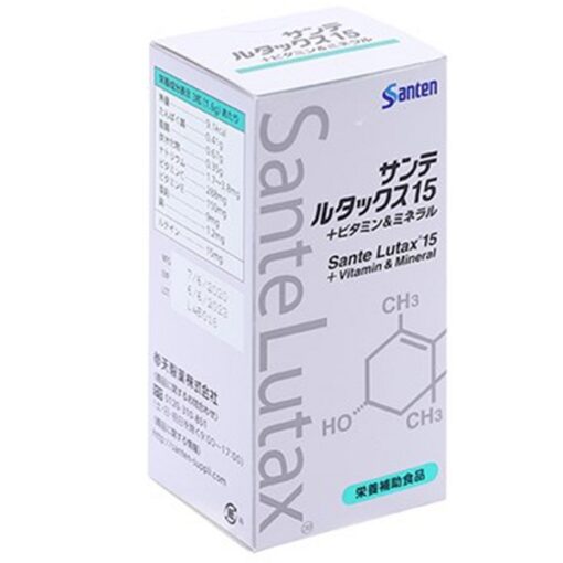 Sante Lutax 15+ Vitamin & Mineral giúp mắt sáng khỏe hộp 90 viên