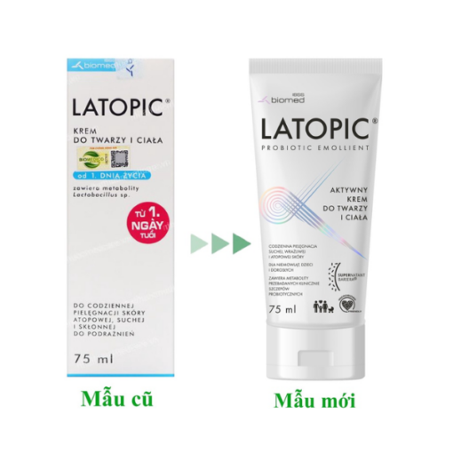 Kem dưỡng ẩm làm dịu ngứa, dị ứng Latopic Face and Body Cream