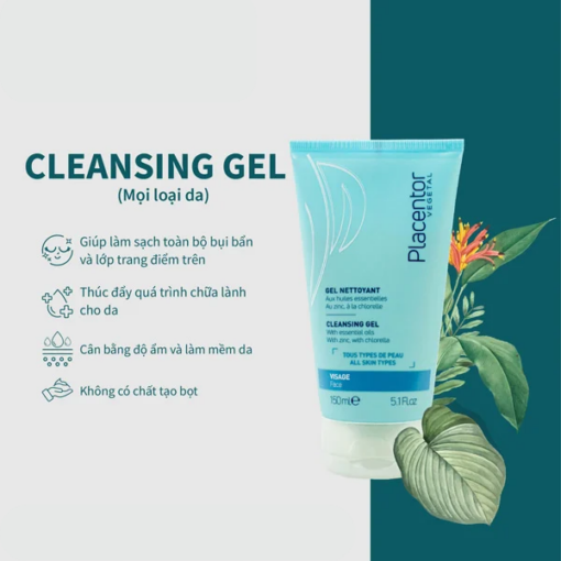 Gel Rửa Mặt Placentor Vegetal Cleansing Gel Face