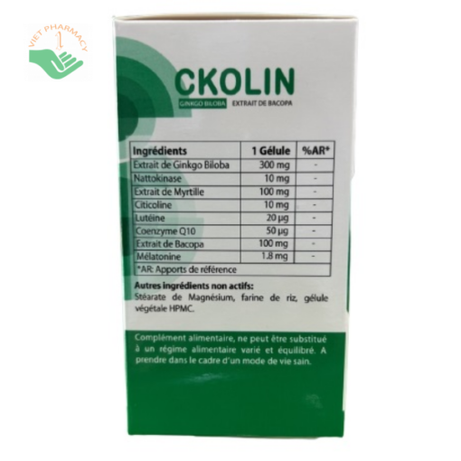 Viên uống tăng cường tuần hoàn não KenPharma Ckolin