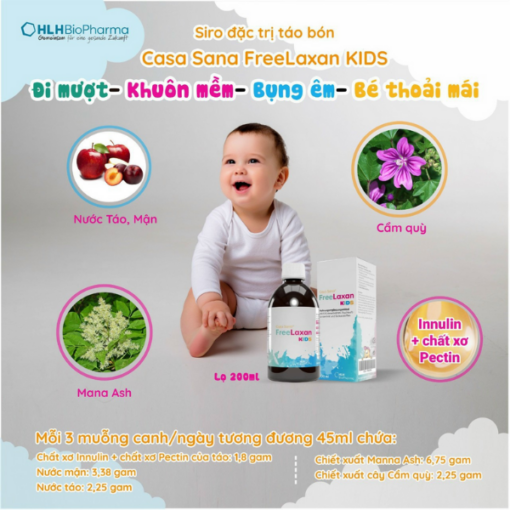 Siro đặc trị táo bón Casa Sana FreeLaxan Kids