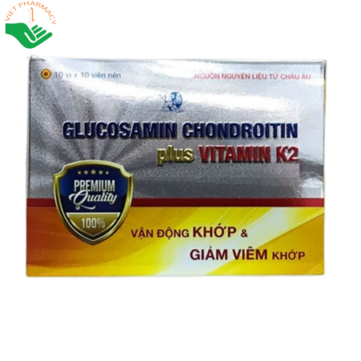 Viên uống Glucosamin Chondroitin Plus K2 - Vỉ 100 viên