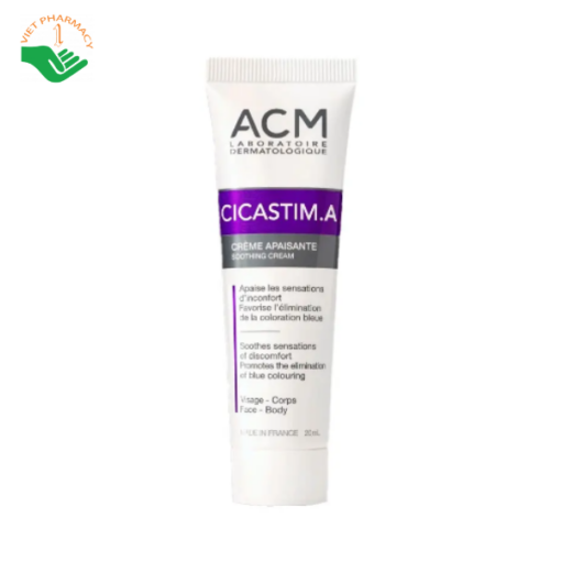 Kem hỗ trợ làm mờ vết thâm ACM Cicastim A Cream