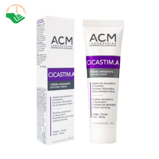 Kem hỗ trợ làm mờ vết thâm ACM Cicastim A Cream