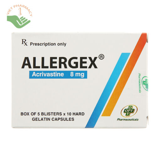 Thuốc Allergex 8mg OPV giảm các triệu chứng do viêm mũi dị ứng, mày đay