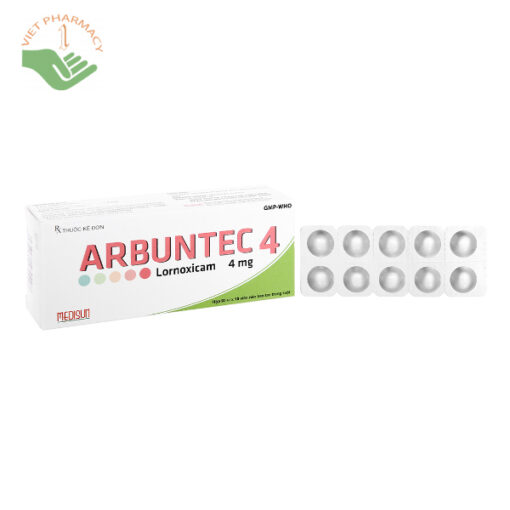 Arbuntec 4 - Thuốc điều trị đau và viêm xương khớp