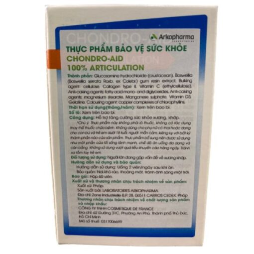 ARKOPHARMA CHONDRO-AID THỰC PHẨM BẢO XƯƠNG KHỚP 60 VIÊN