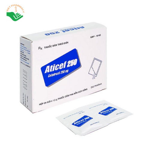 Thuốc điều trị nhiễm khuẩn đường hô hấp Aticef 250