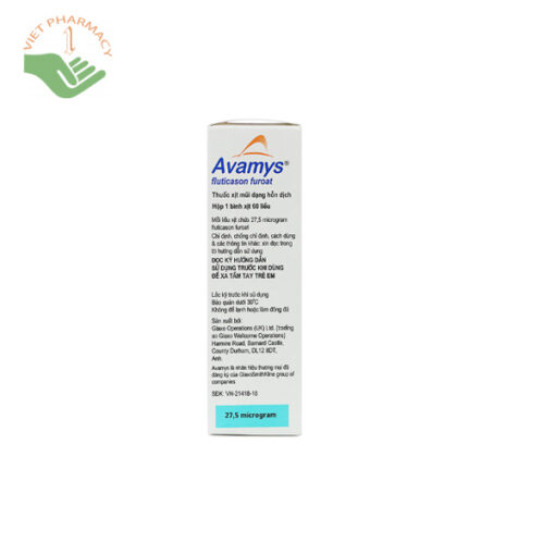 Avamys Fluticasone furoate 27.5Mcg 60 sprays