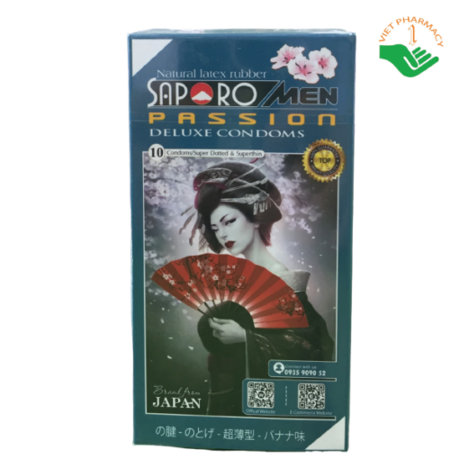 Bao cao su cao cấp SAPORO MEN PASSION (Hộp 10 cái)