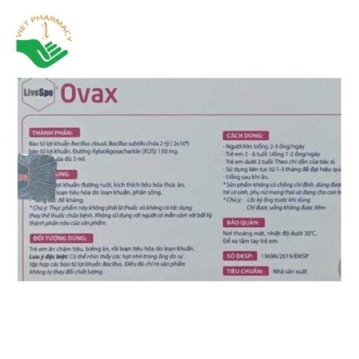 Bào tử lợi khuẩn cho trẻ LiveSpo Ovax