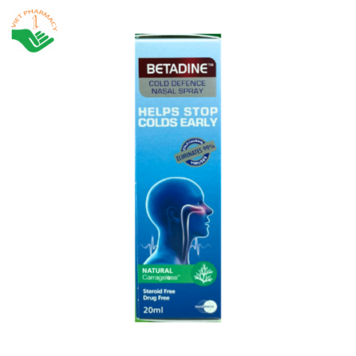 BETADINE Cold Defence Nasal Spray - Dung dịch xịt mũi ngừa cảm cúm cho người lớn