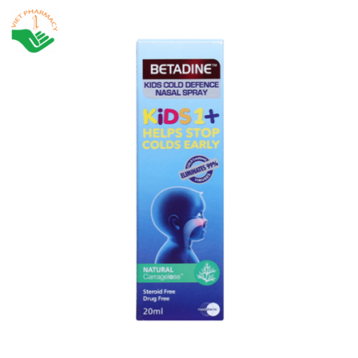 Betadine Kids Cold Defence Nasal Spray ngừa virus cảm cúm cho bé