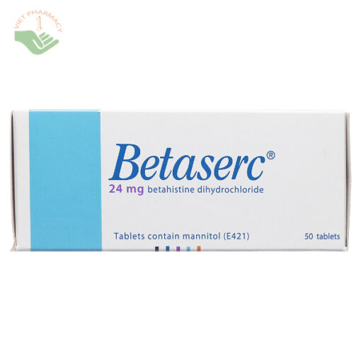 Betaserc 24mg trị ù tai, chóng mặt tiền đình