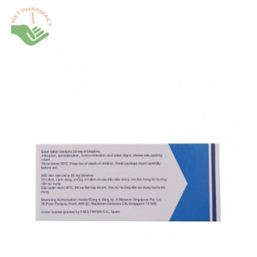 Thuốc Bilaxten 20mg