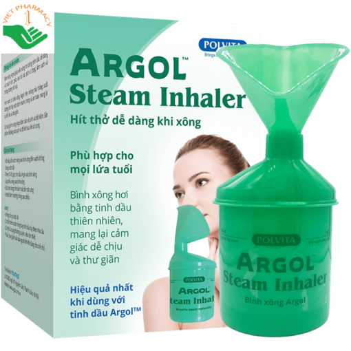 Bình xông tinh dầu Argol Steam Inhaler 350ml giúp thông thoáng mũi