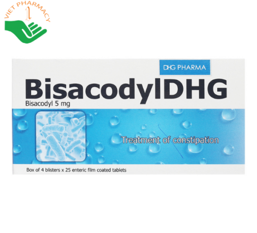 BisacodylDHG 5mg trị táo bón