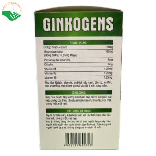 Bổ não Ginkogens TP Pharma