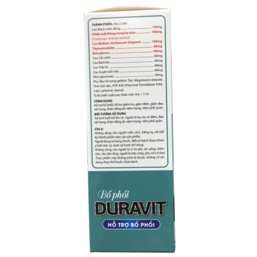 Bổ phổi Duravit TP Pharma (Hộp 50 viên)